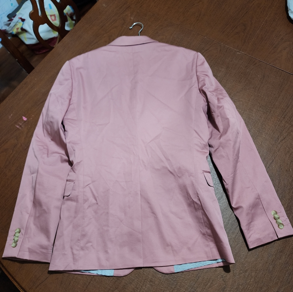 Express Men's Blazer in Soft Pink Jacket - Picture 7 of 8
